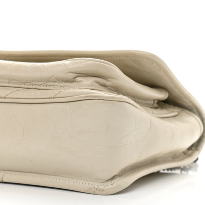 Saint Laurent Crinkled Calfskin Matelasse Monogram Baby Niki Chain Satchel Light Natural 12 of 14