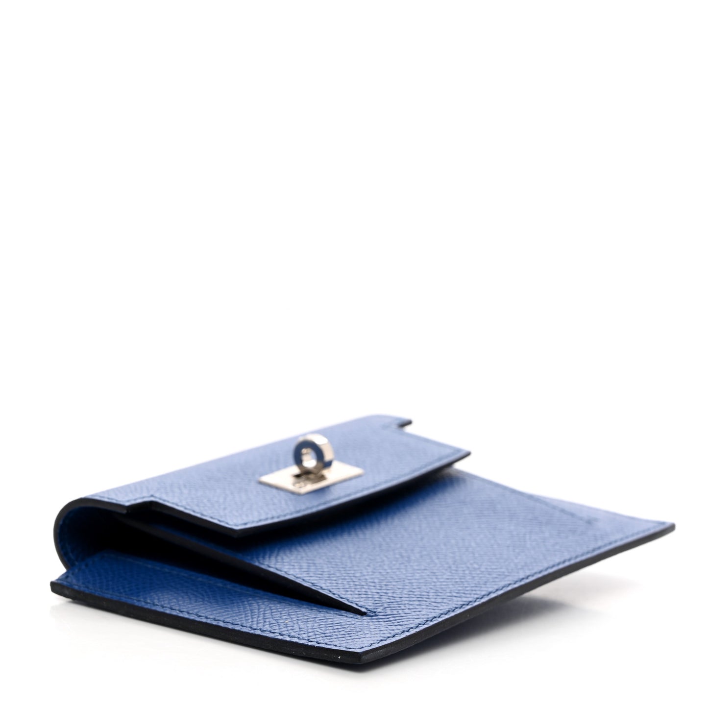 Epsom Kelly Pocket Compact Wallet Bleu France