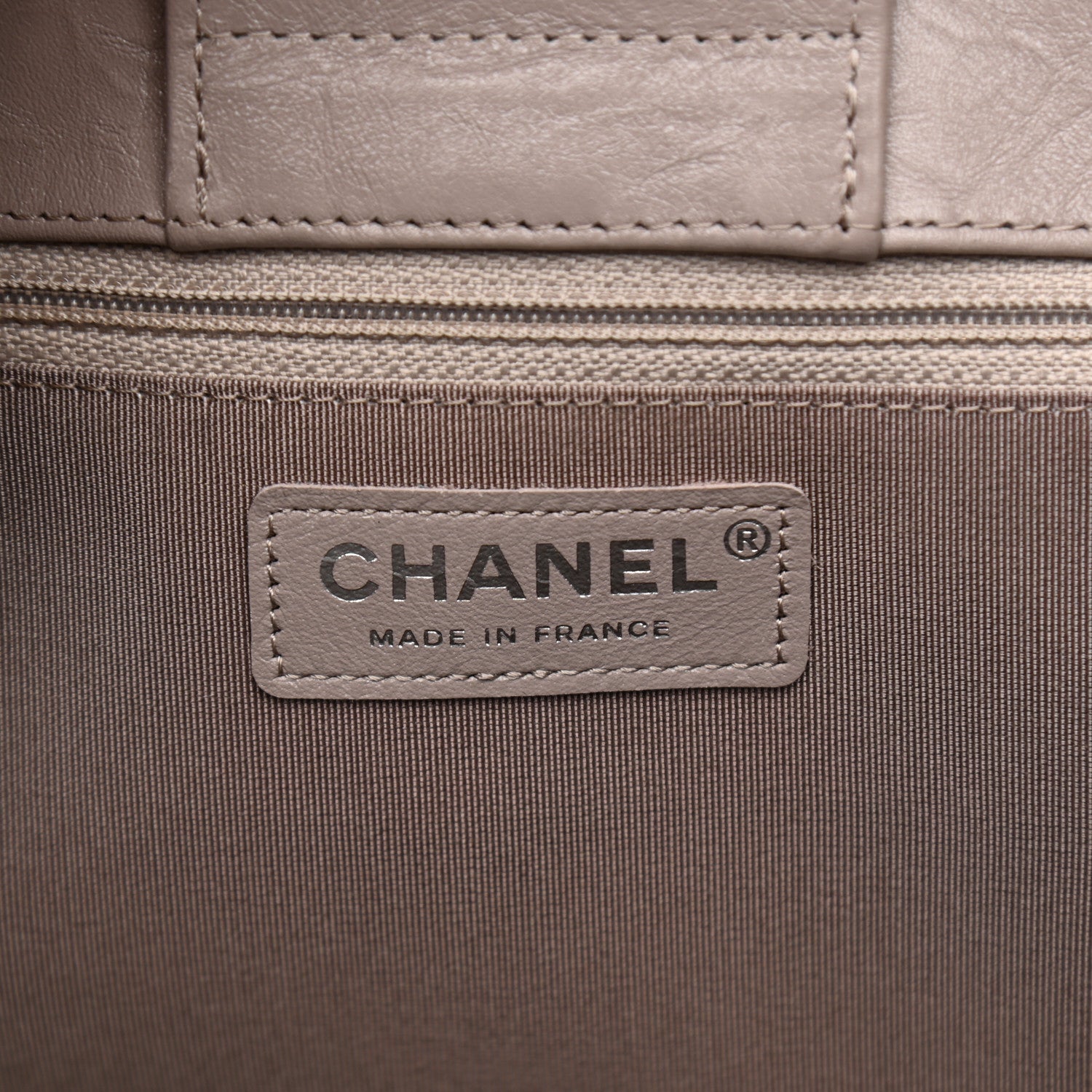 Chanel Aged Calfskin Chevron Quilted Large Classic Shopping Tote Grey 6 of 8