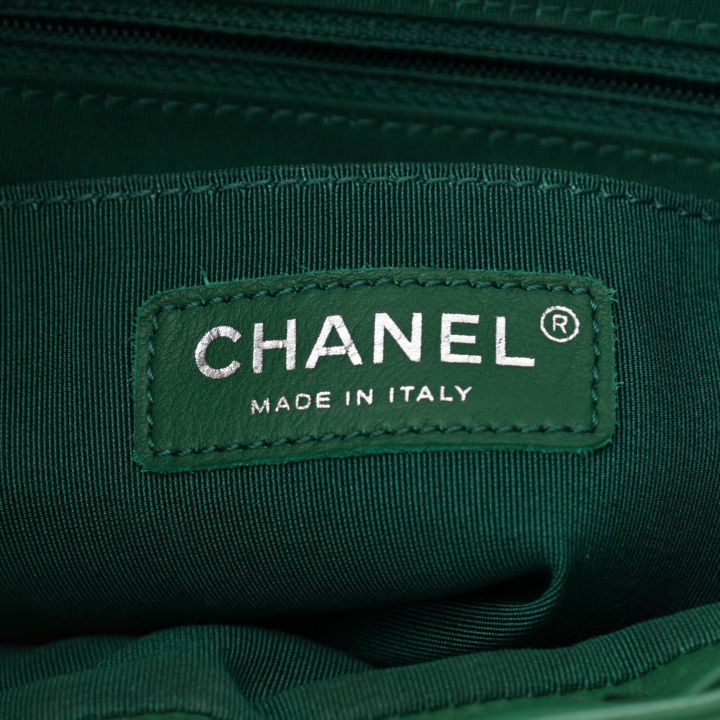 Lambskin Chevron Quilted Small Urban Spirit Backpack Green