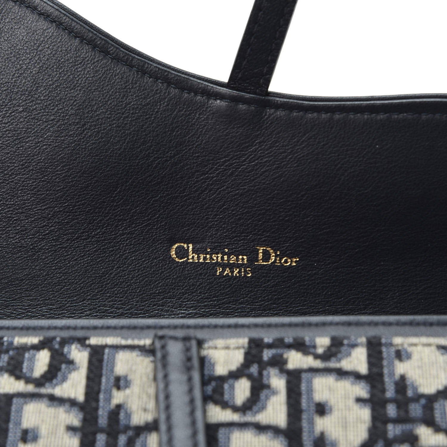 Christian Dior Oblique Saddle Chain Long Wallet Blue 7 of 11