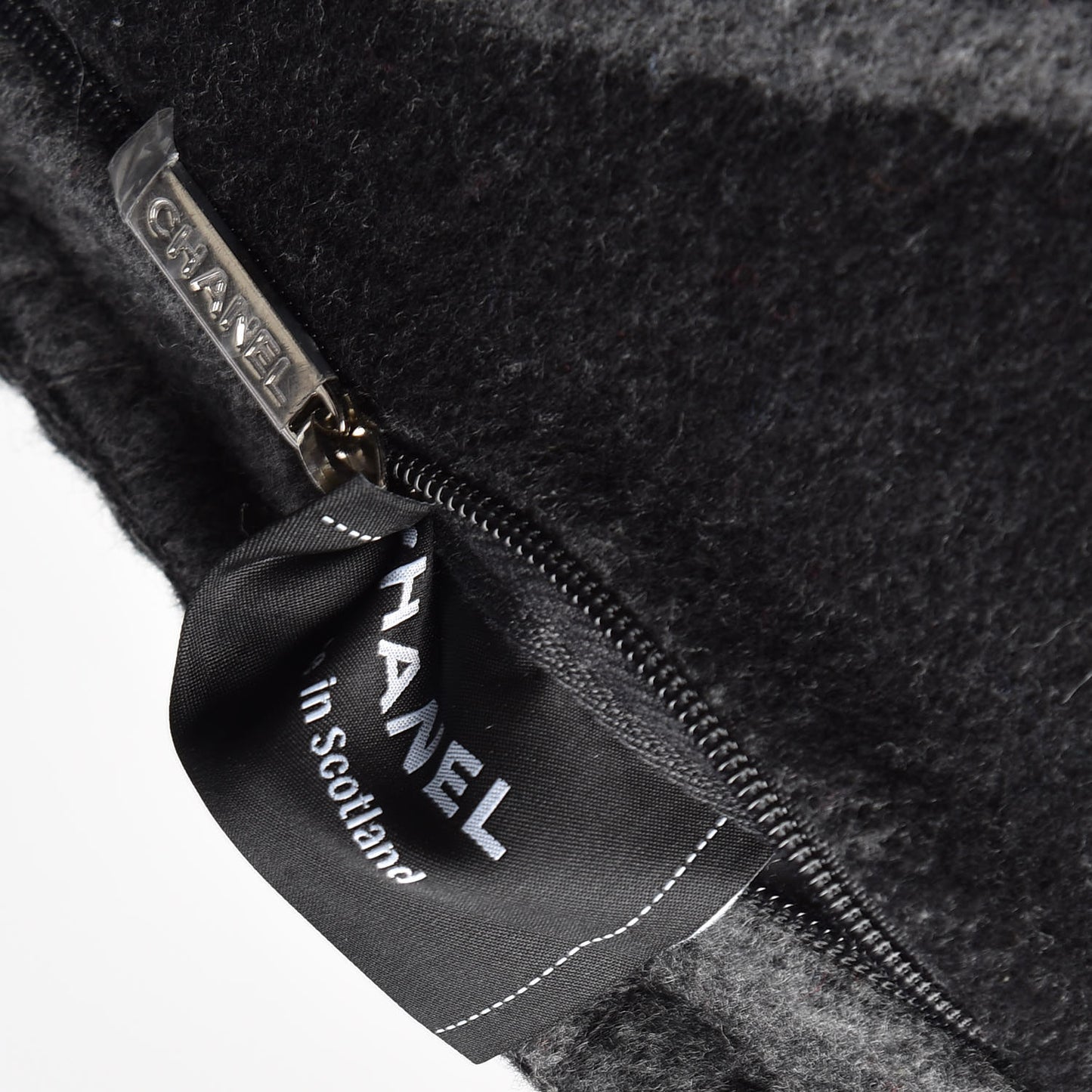 Merino Wool Cashmere CC Pillow Black Grey