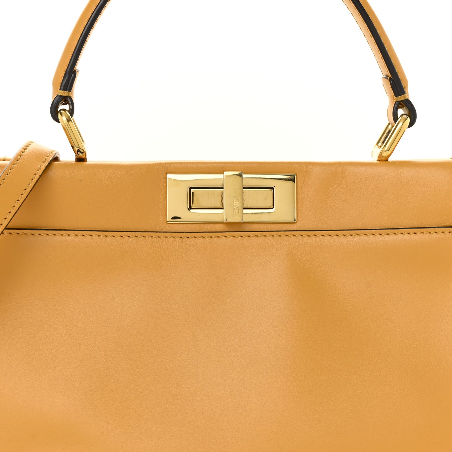 Vitello Morgan Fabric Jacquard Pequin Medium Peekaboo Iconic Satchel Giallo Syrup Tobacco Black