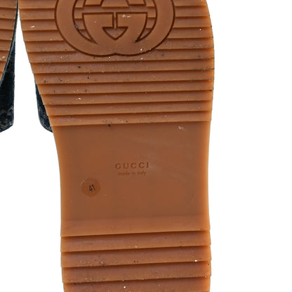 Gucci New Denim GG Monogram Angelina Platform 55mm Slide Sandals 41 Blue Tea 7 of 10