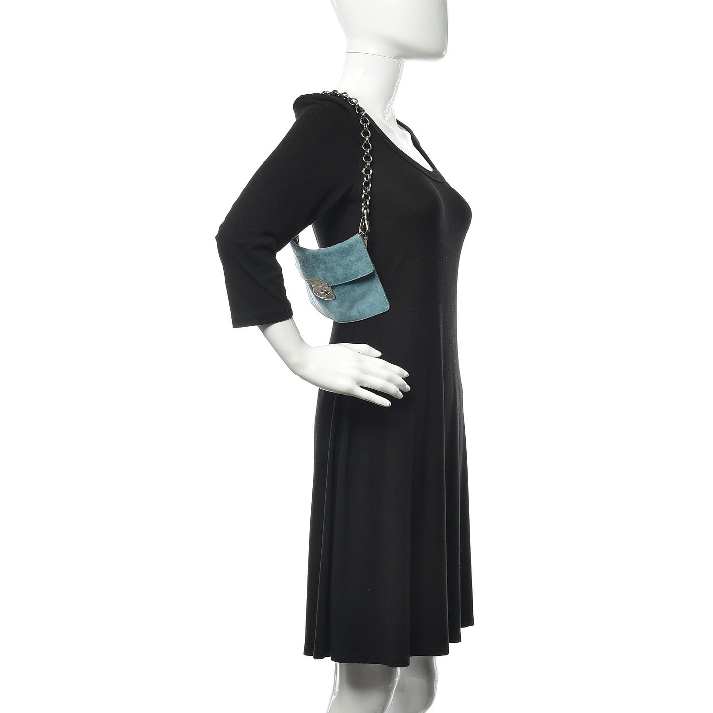 Scamosciato Suede Metal Shoulder Bag Voyage