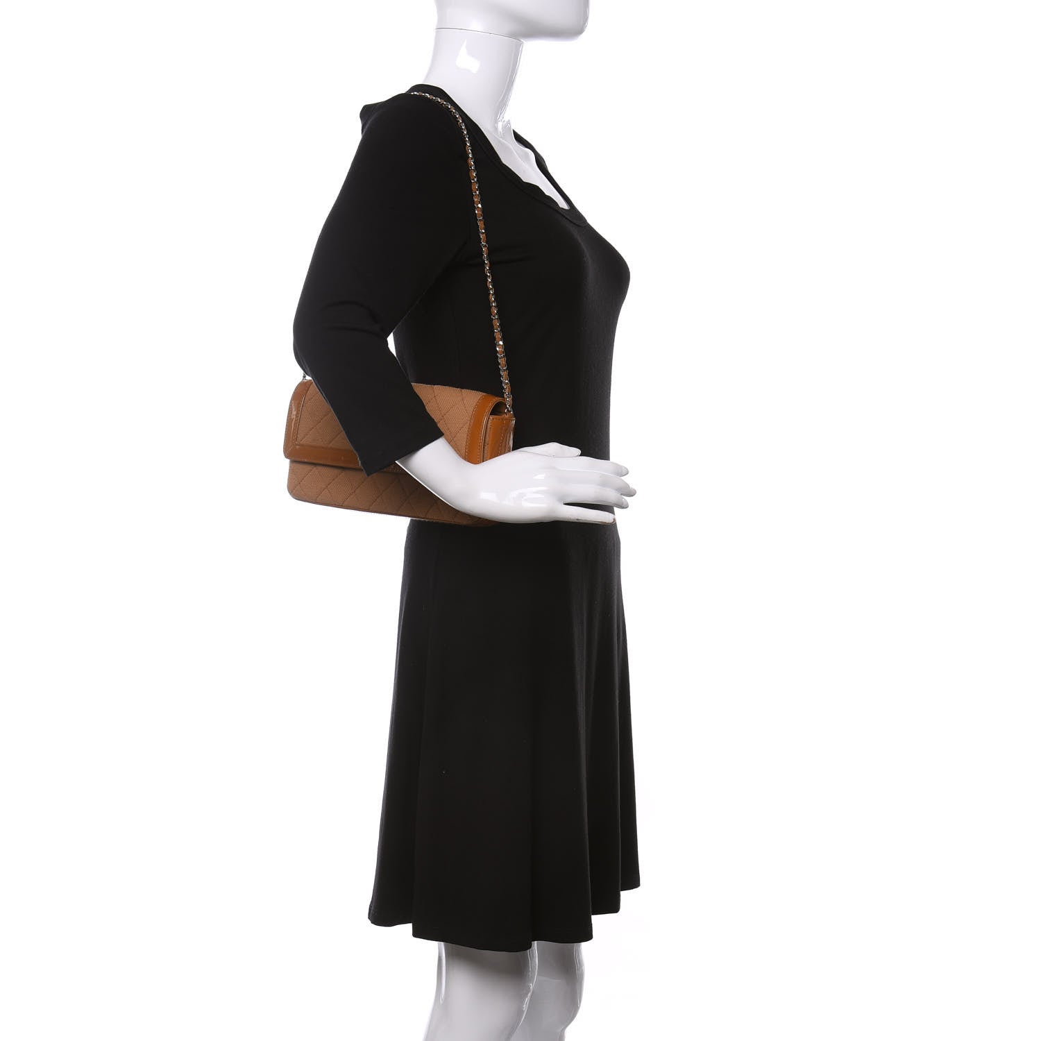 Chanel Jersey Patent Quilted 2.55 Reissue East West Flap Brown 2 of 14