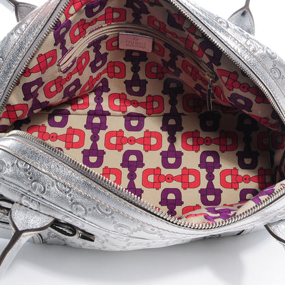 Gucci Guccissima Princy Satchel Silver 5 of 7