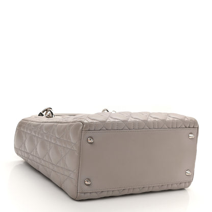 Christian Dior Lambskin Cannage Medium Lady Dior Grey 4 of 8