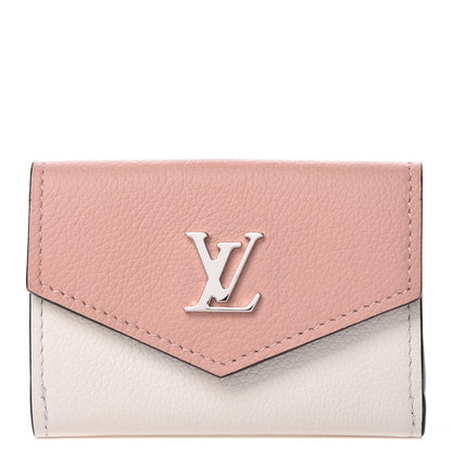 Louis Vuitton Calfskin Lockmini Wallet Rose Ballerine Maito White Black 1 of 9