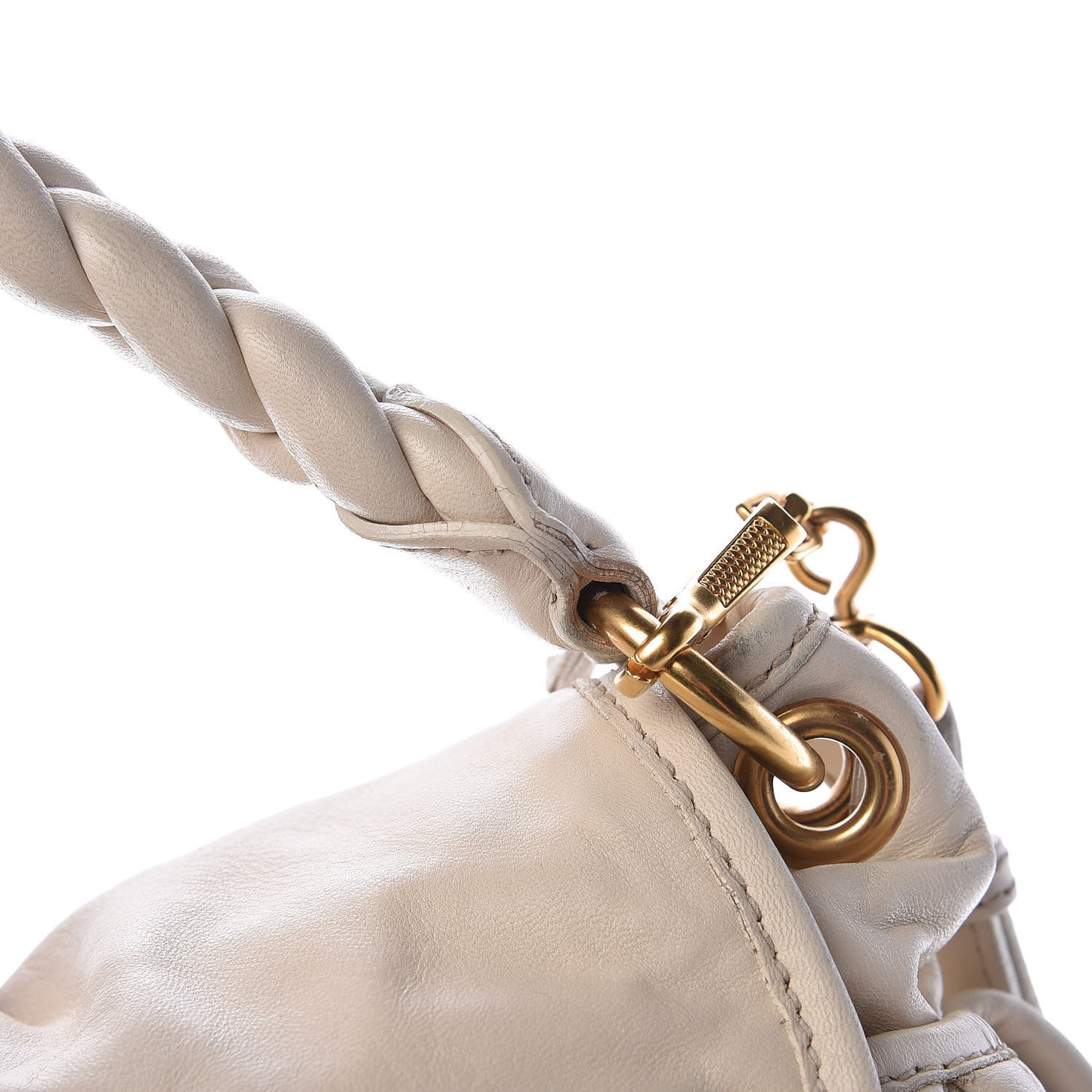Nappa Matelasse Coffer Hobo Bianco