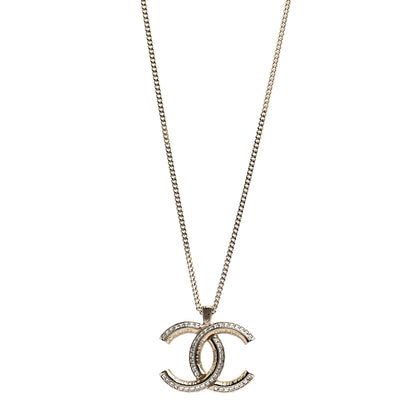 Chanel Crystal CC Chain Necklace Gold 1 of 5