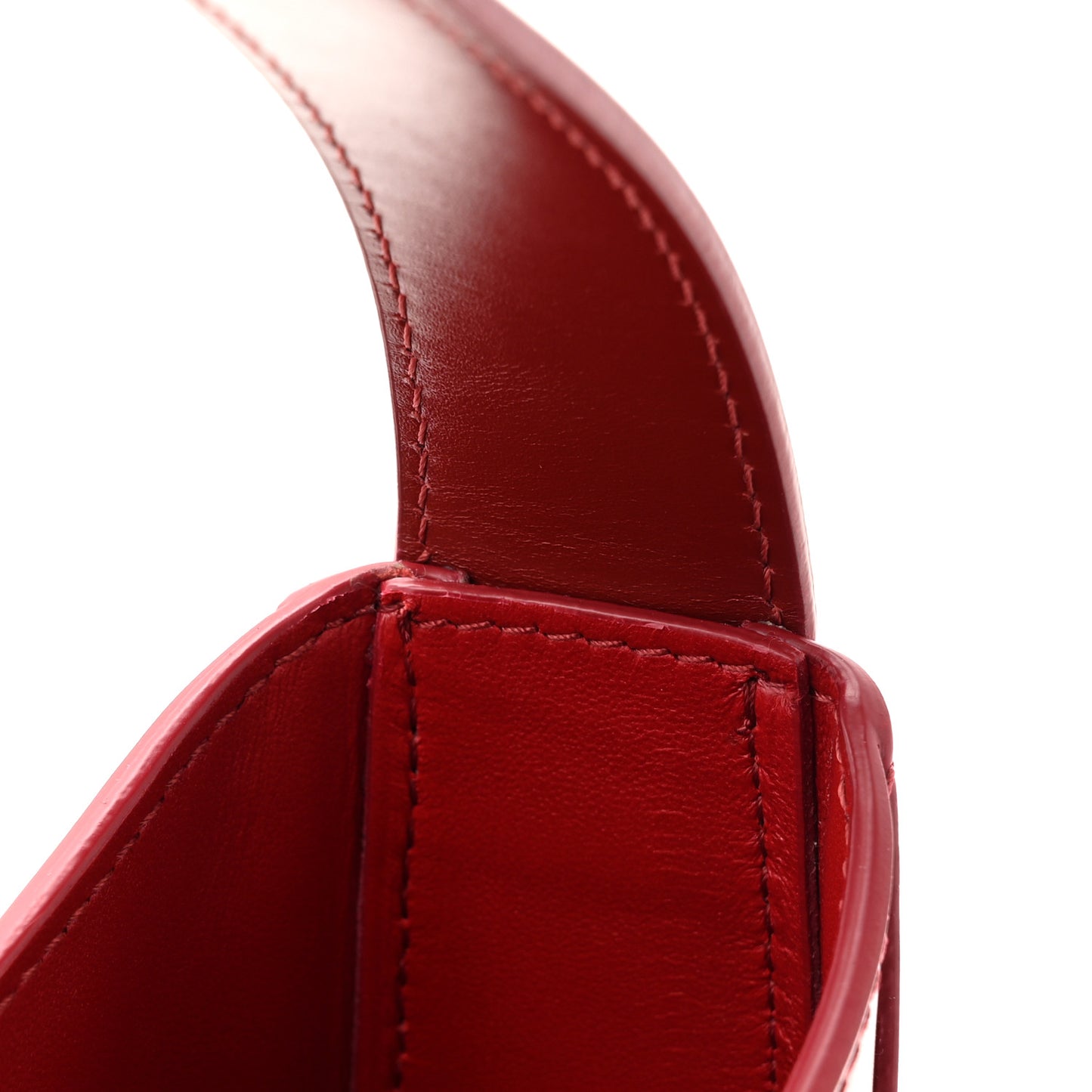 Calfskin Small Greca Goddess Hobo Parade Red