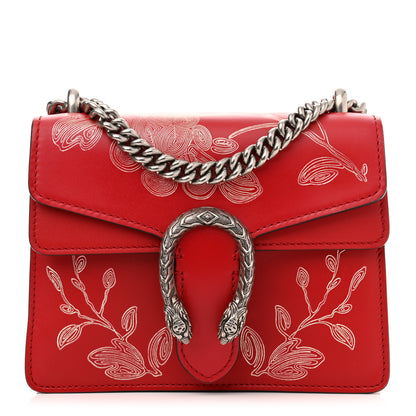 Gucci Calfskin Chinese New Year Mini Dionysus Shoulder Bag Hibiscus Red 1 of 11