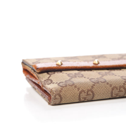 Gucci Monogram Studded French Flap Wallet Brown 8 of 12
