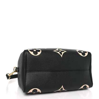 Louis Vuitton Empreinte Monogram Giant Speedy Bandouliere 25 Black Beige 4 of 8