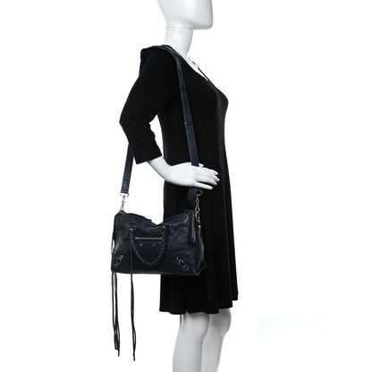 Balenciaga Agneau Classic Silver Hardware S City Bleu Obscur 2 of 14