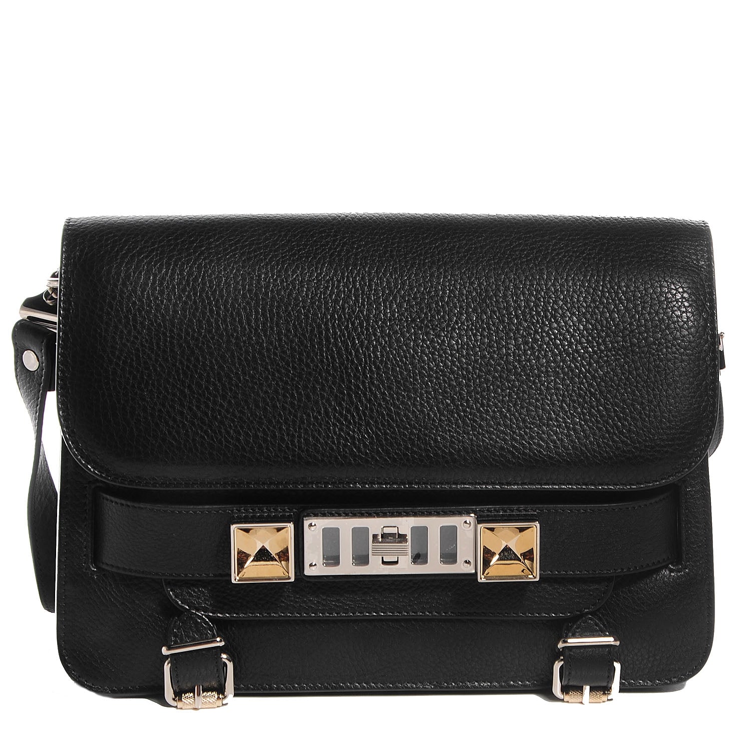 Proenza Schouler Textured Leather PS11 Classic Shoulder Bag Black 1 of 16