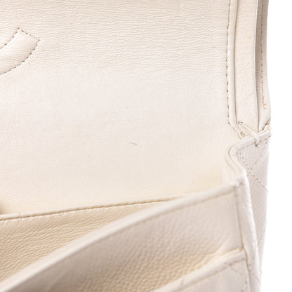Chanel Caviar Quilted Medium Double Flap White 16 of 29