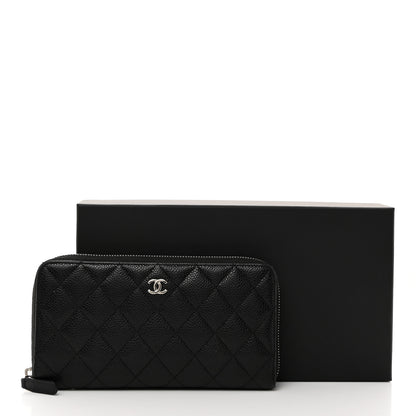 Chanel Caviar Quilted Large Gusset Zip Around Wallet Black 9 of 9