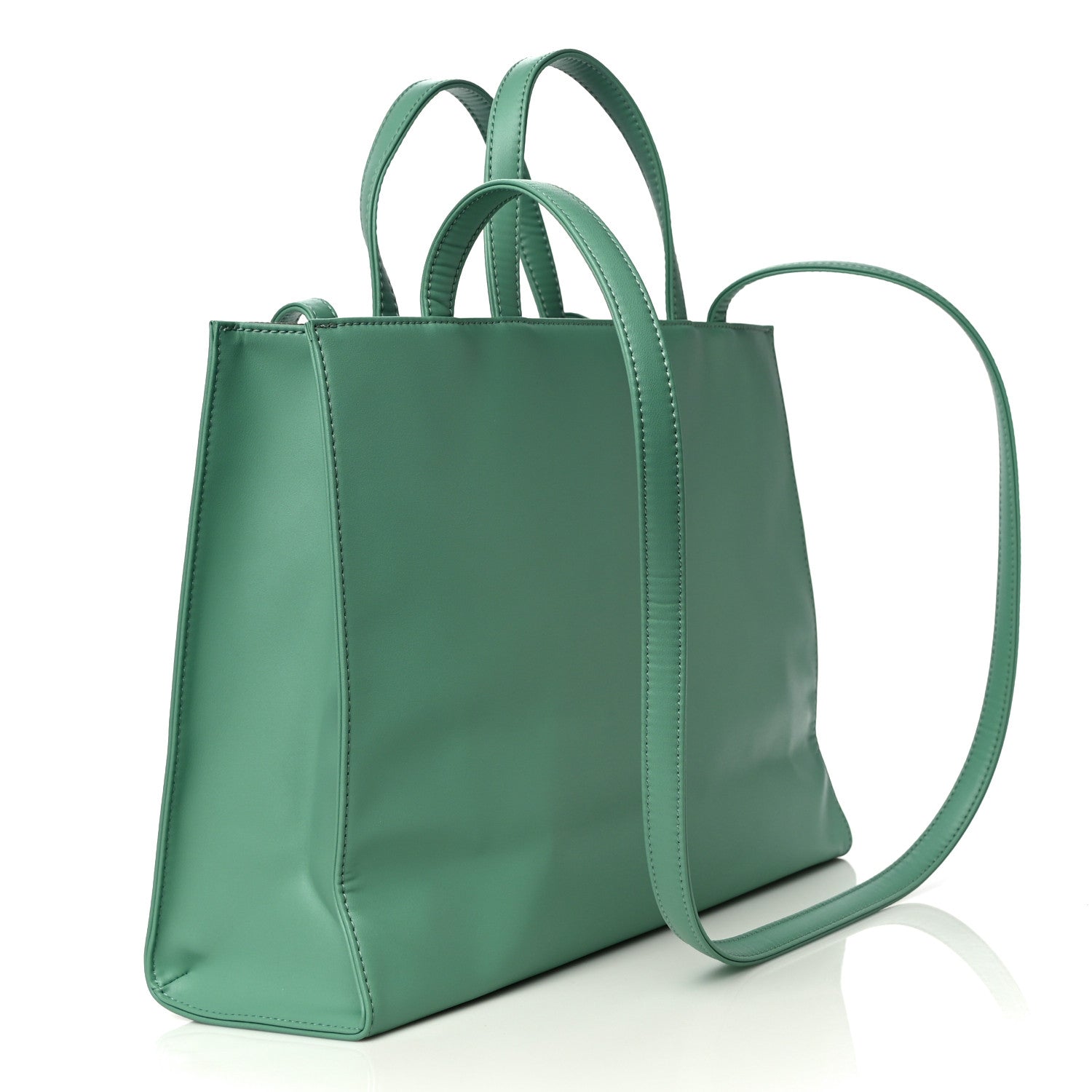 Telfar Vegan Leather Medium Shopping Bag Sage 3 of 10
