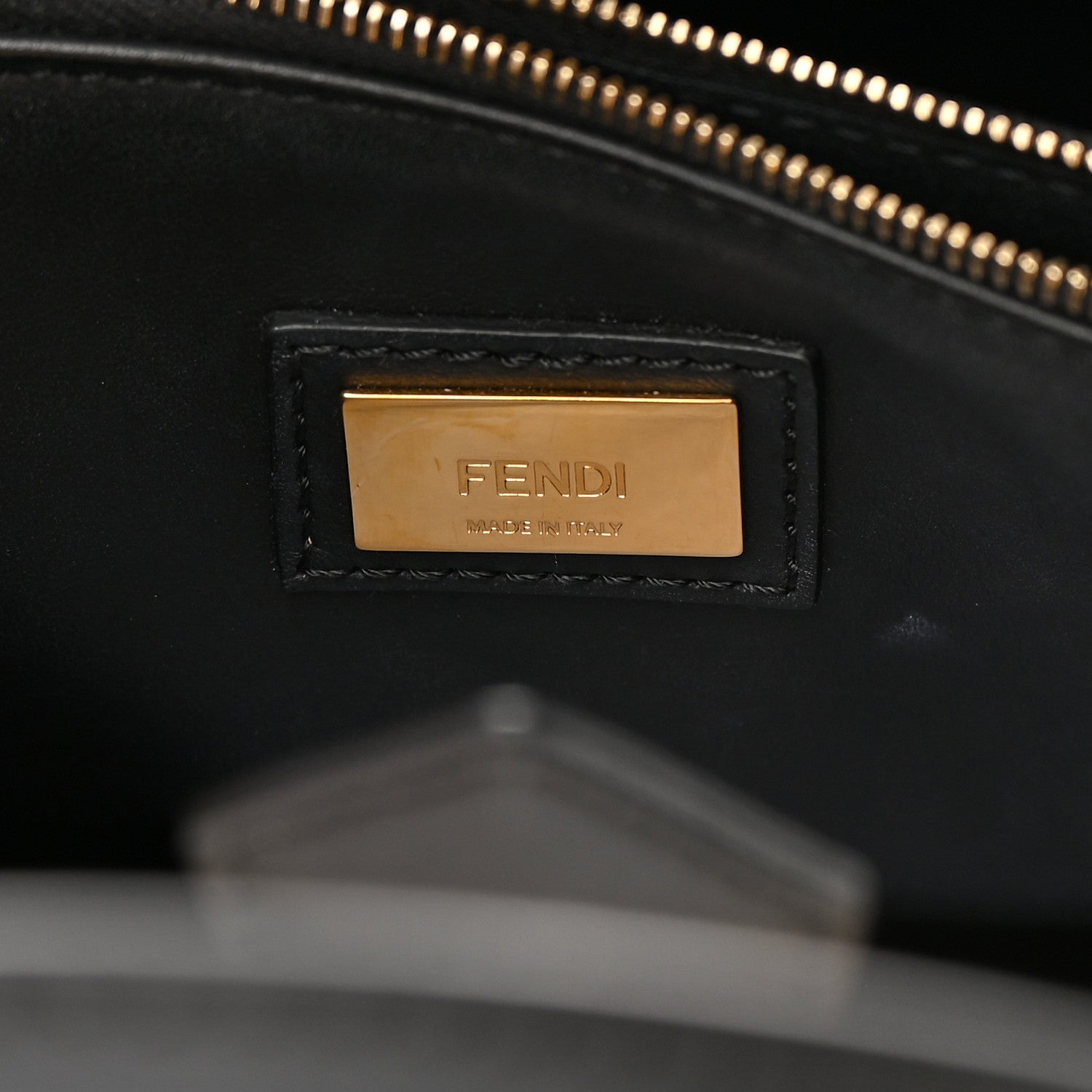 Fendi Vitello Century Metal Monster Eyes Petite 2Jours Tote Black 6 of 13