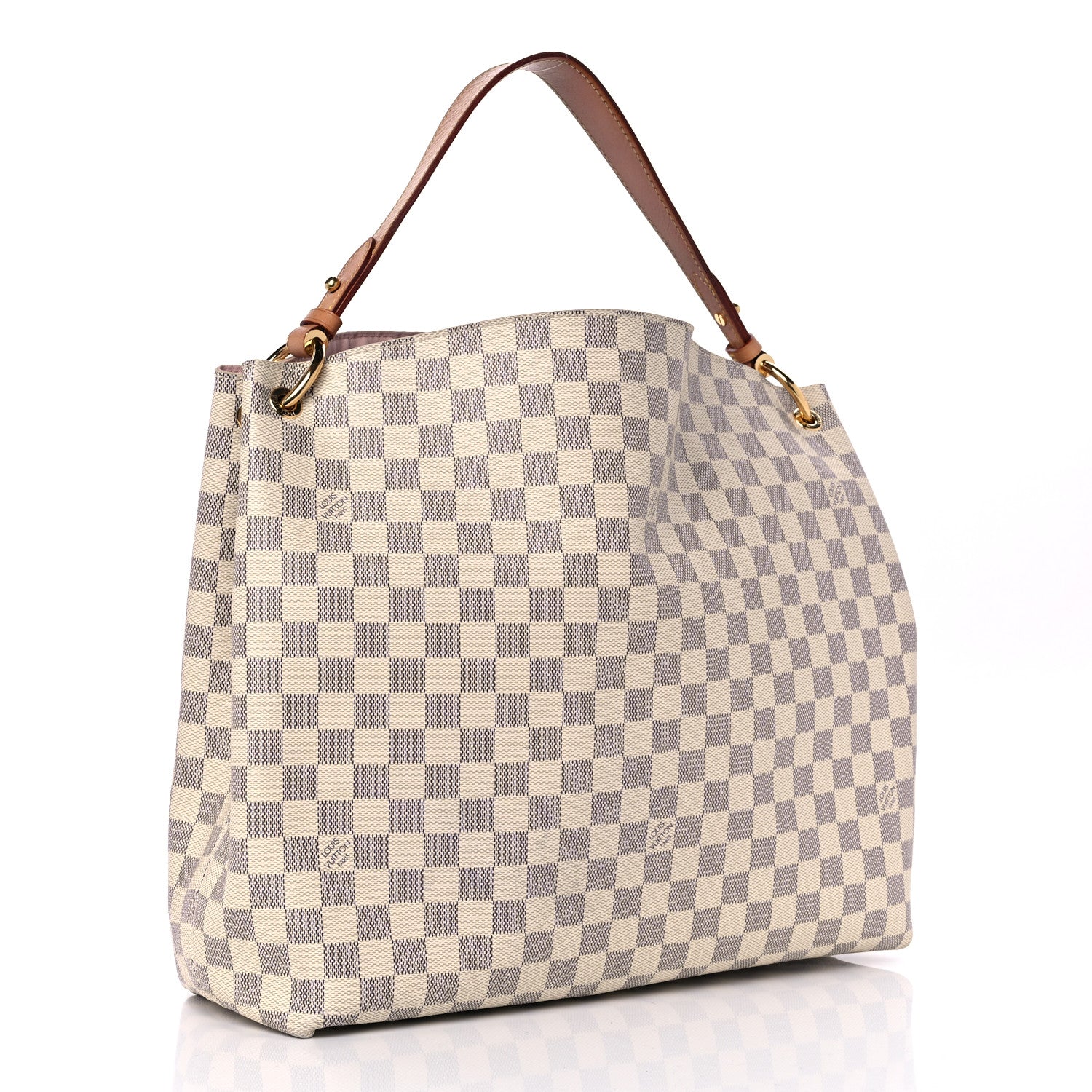 Louis Vuitton Damier Azur Graceful MM Rose Ballerine 3 of 16