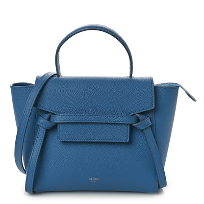 Celine Grained Calfskin Nano Belt Bag Azure 1 of 7