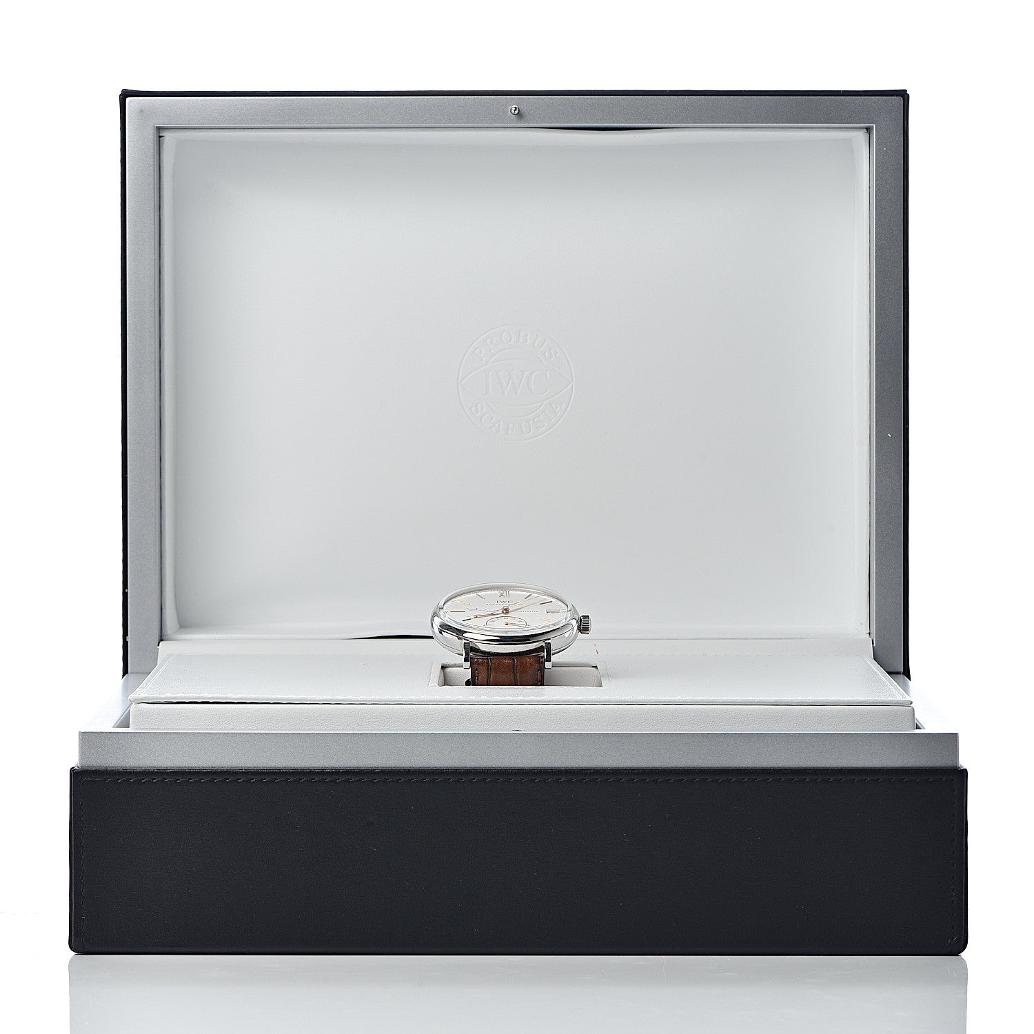 IWC Stainless Steel 18K Rose Gold Alligator 45mm Portofino Manual Winding Watch IW510103 9 of 9