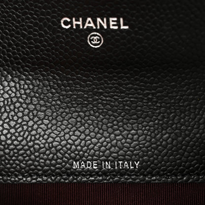 Chanel Caviar Quilted Flap Card Holder Wallet Black 7 of 9