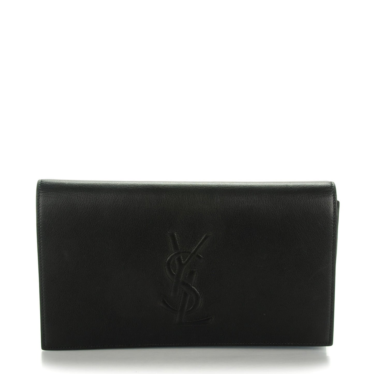 Goatskin Monogram Large Belle De Jour Clutch Black