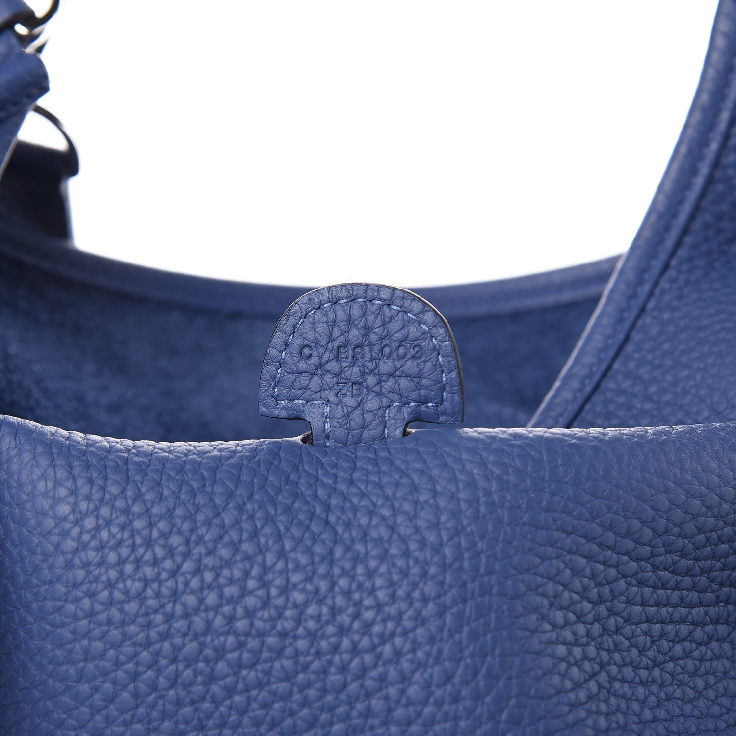 Hermes Taurillon Clemence Evelyne III PM Bleu Brighton 7 of 11