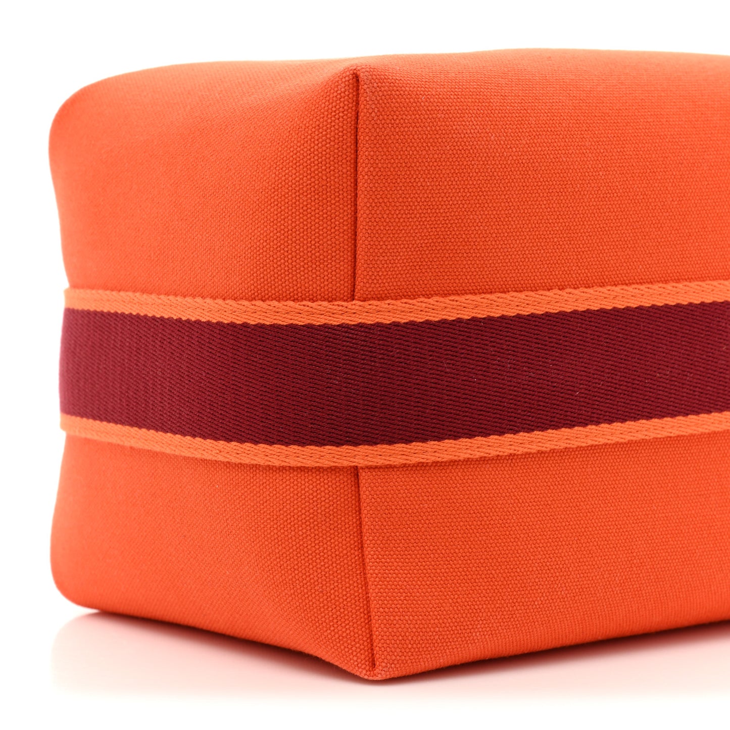 Canvas Large Bride-A-Brac Pouch Orange Feu Burgundy
