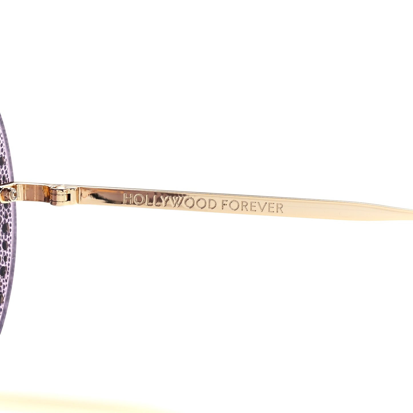 Crystal Oversize Hollywood Forever Sunglasses GG0899S Gold Violet