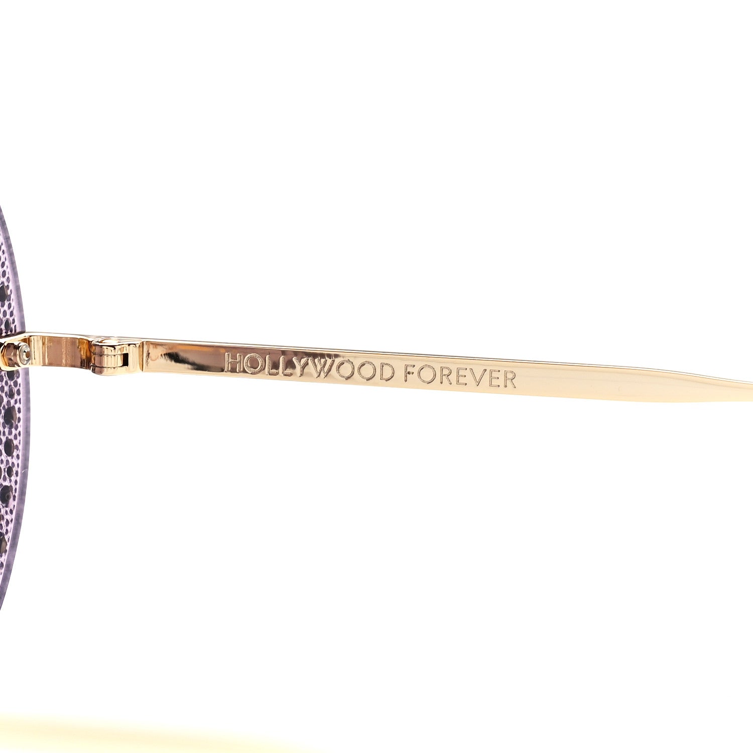 Gucci Crystal Oversize Hollywood Forever Sunglasses GG0899S Gold Violet 7 of 9