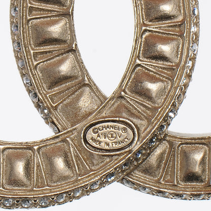 Chanel Baguette Crystal CC Brooch Gold 4 of 5