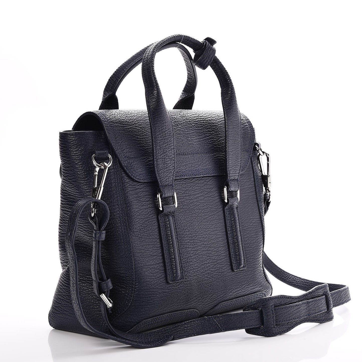 3.1 Textured Calfskin Medium Pashli Satchel Ink