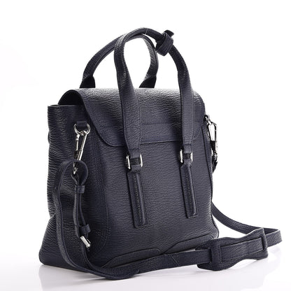 3.1 Phillip Lim 3.1 Textured Calfskin Medium Pashli Satchel Ink 3 of 8