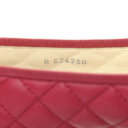 Chanel Lambskin Quilted CC Cap Toe Ballerina Flats 41 Dark Pink 8 of 16