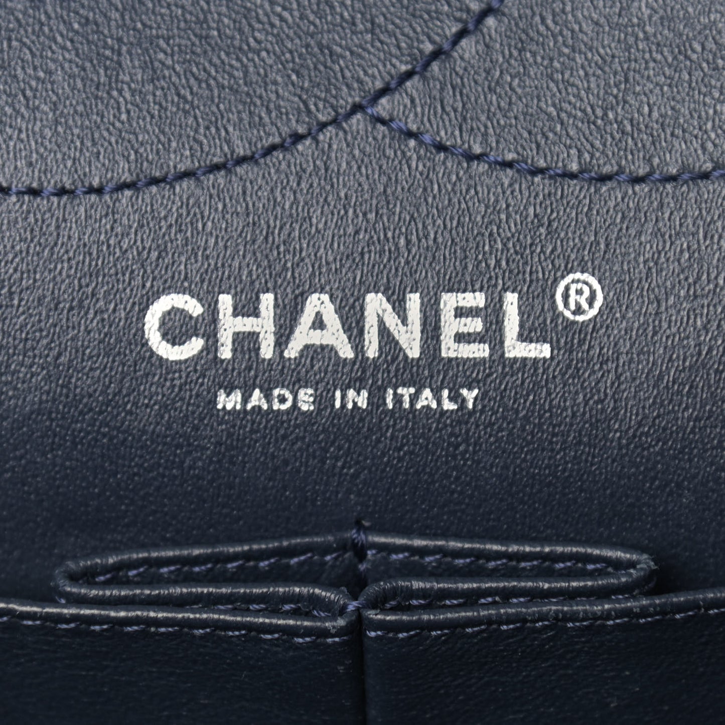 Patent Quilted 2.55 Reissue 227 Flap Dark Blue