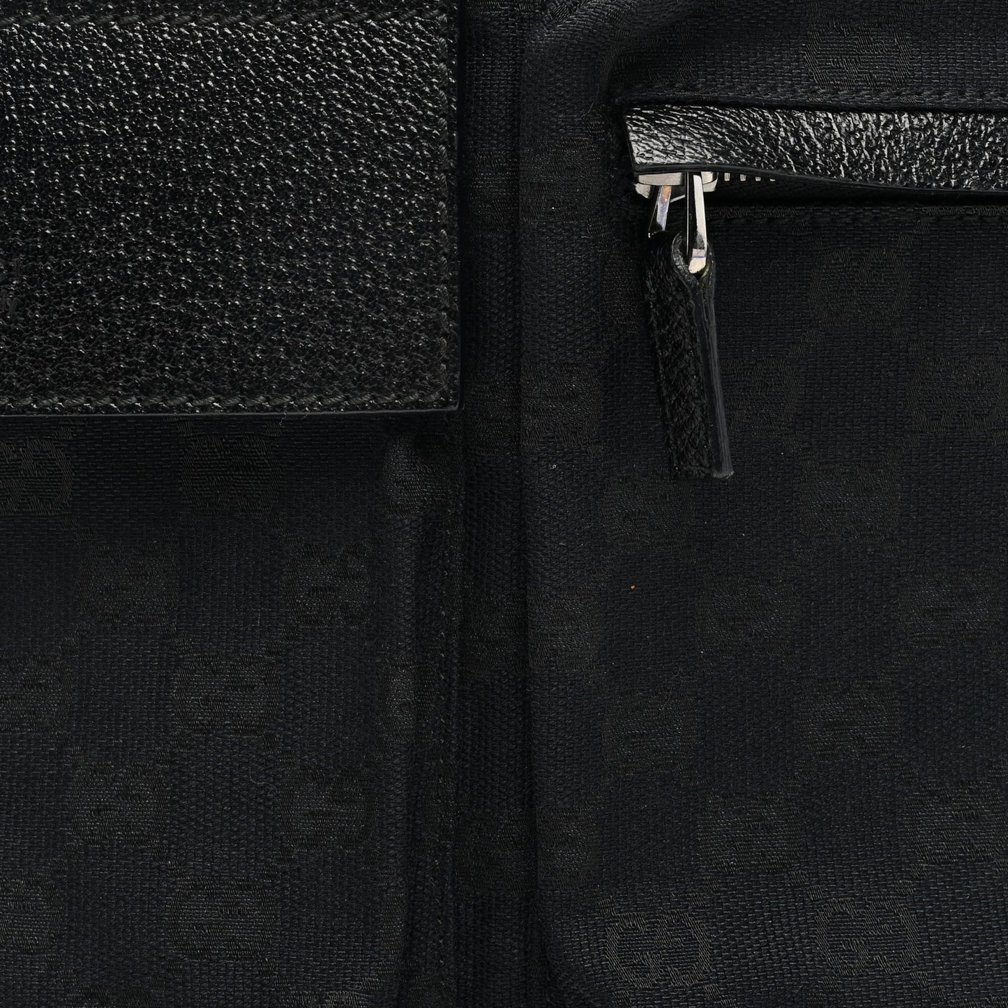GG Monogram Web Double Pocket Belt Bag Black