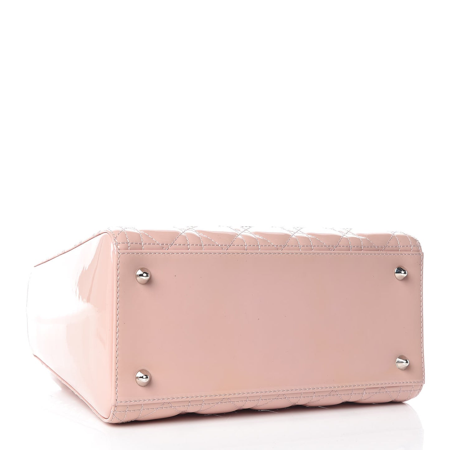 Patent Cannage Medium Lady Dior Rose Clair