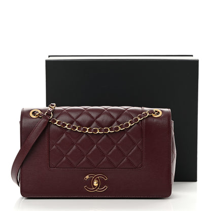 Chanel Sheepskin Quilted Vintage Mademoiselle Flap Dark Red 20 of 20