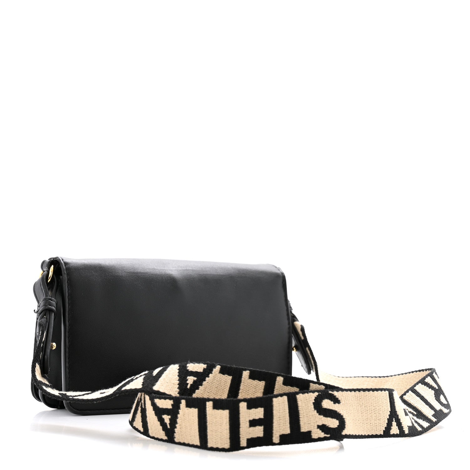 Stella McCartney Eco Alter Nappa Perforated Logo Mini Crossbody Bag Black 3 of 12