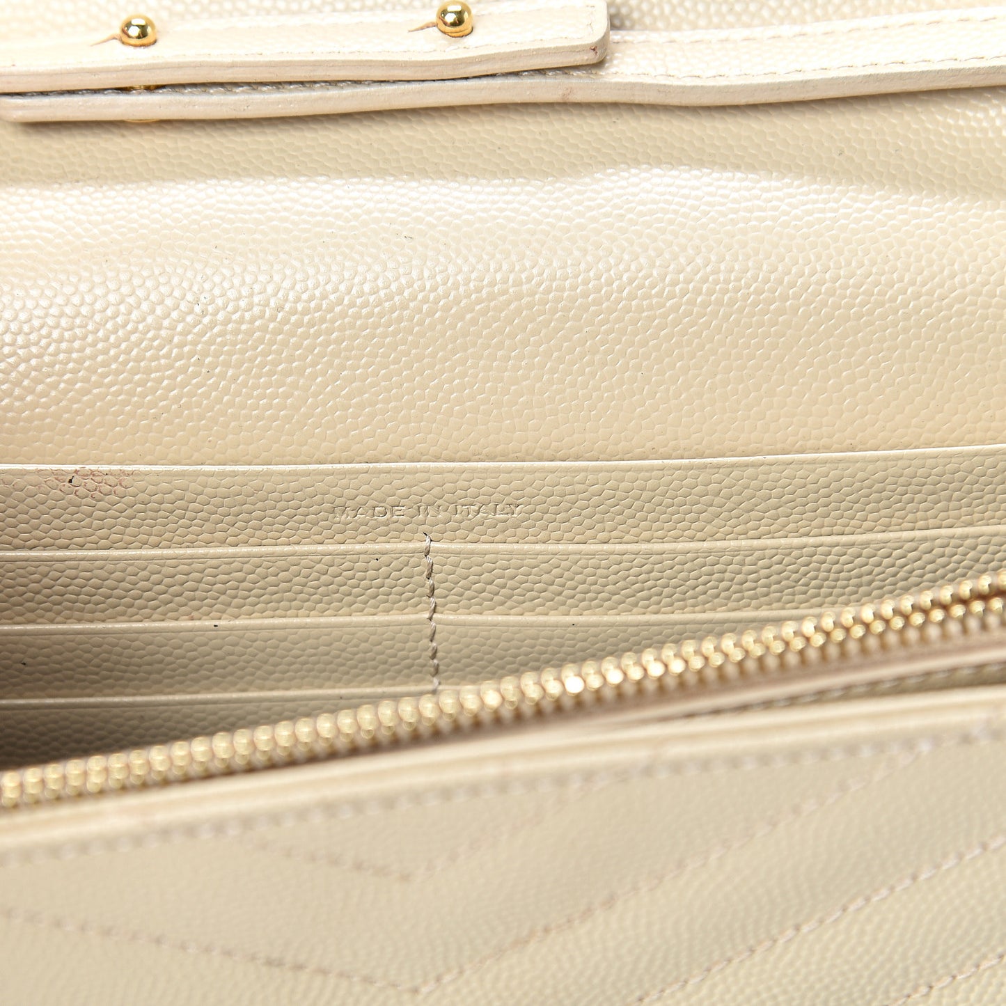 Grain De Poudre Matelasse Chevron Monogram Chain Wallet Nude Powder