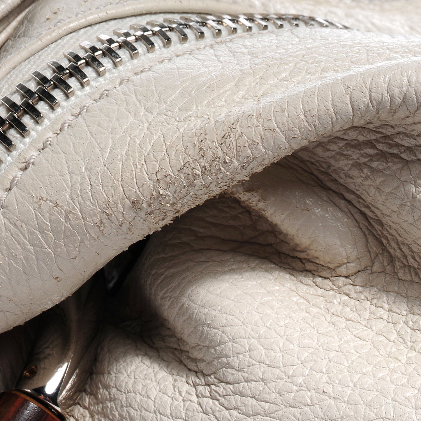 Leather Medium Jungle Hobo White