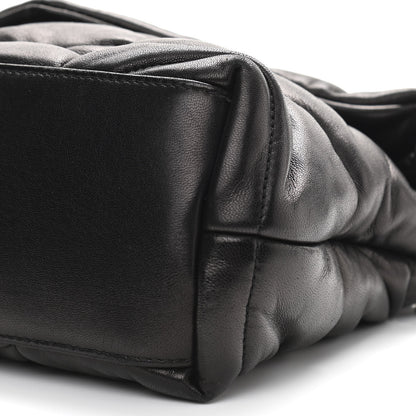 Saint Laurent Lambskin Quilted Small Loulou Puffer Monogram Chain Satchel Black 11 of 12