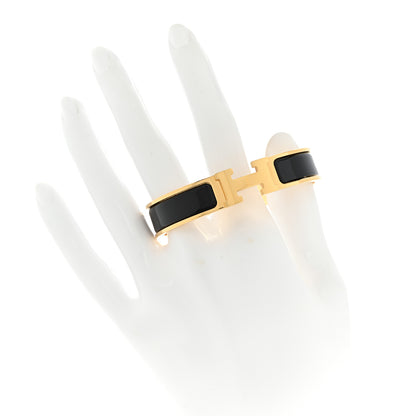 Hermes Enamel Narrow Clic Clac H Bracelet GM Black 2 of 5