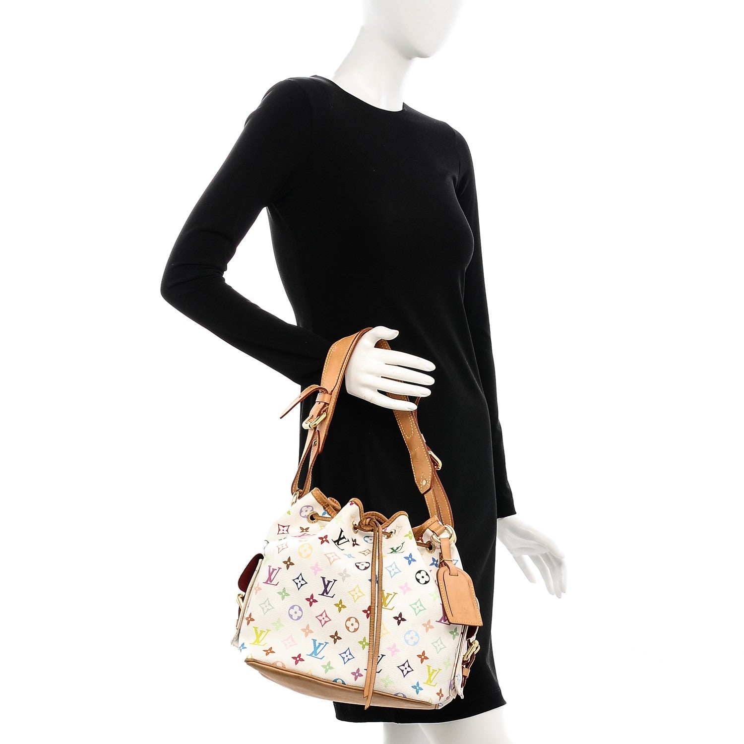 Louis Vuitton Monogram Multicolor Petit Noe White 2 of 12