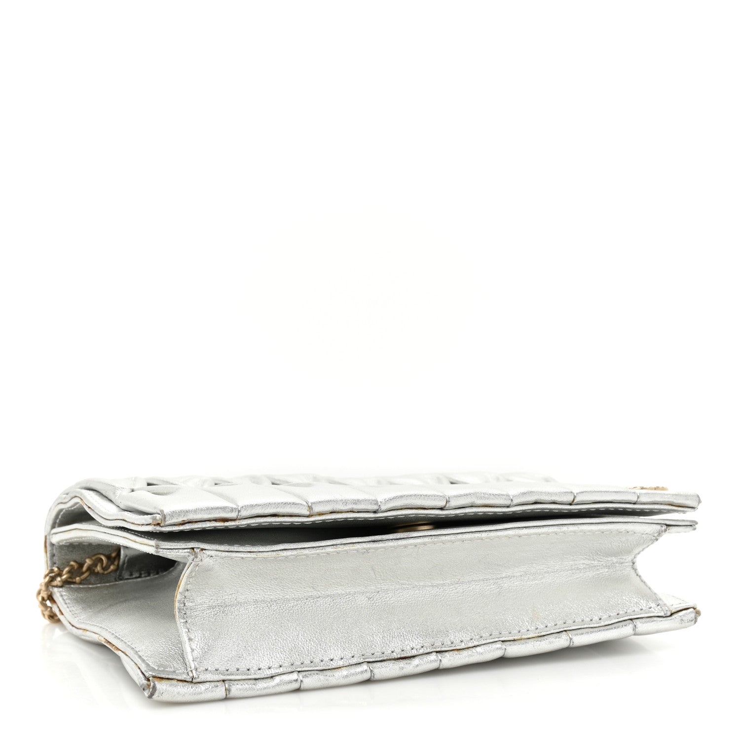 Chanel Metallic Lambskin Sac Pochette Argent 4 of 12