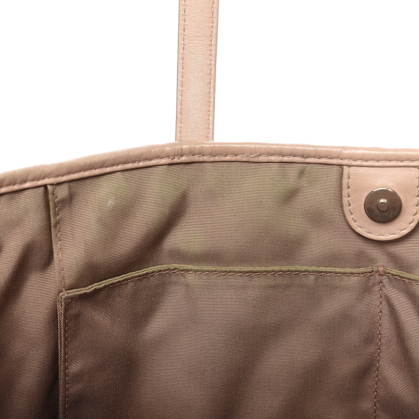 Coated Canvas Cannage Small Panarea Tote Beige